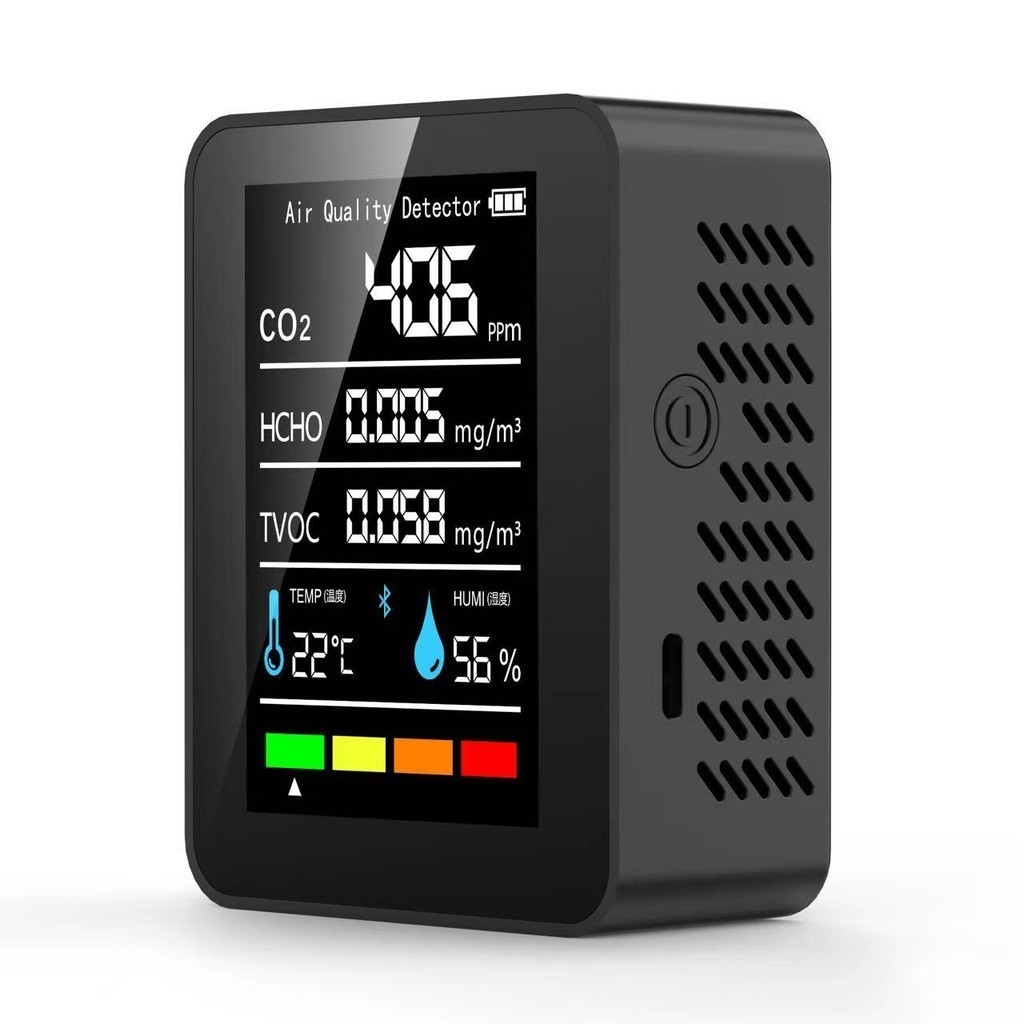 ! #@ Portable Carbon Dioxide Detector Tvoc Co2 Carbon Dioxide Monitor Formaldehyde Detector Outdoor Camping