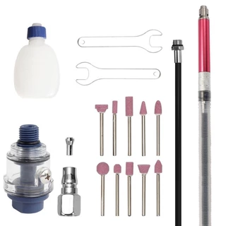 เครื่องเจียรลมสายอ่อน จียรลม 17ชิ้น มิลลิ่งไฟฟ้า เครื่องเจียรสายอ่อน Gringding Rotary อุปกรณ์ช่าง เครื่องมือช่าง