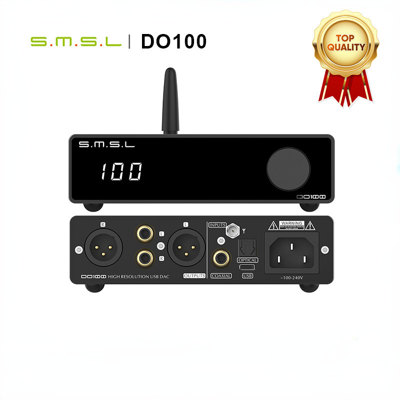 Smsl DO100 HiRes เครื่องเสียง DAC ES9038Q2Mx2 บลูทูธ 5.1 DSD512 32Bit 768KHZ OPA1612 เอาท์พุต XLR Op