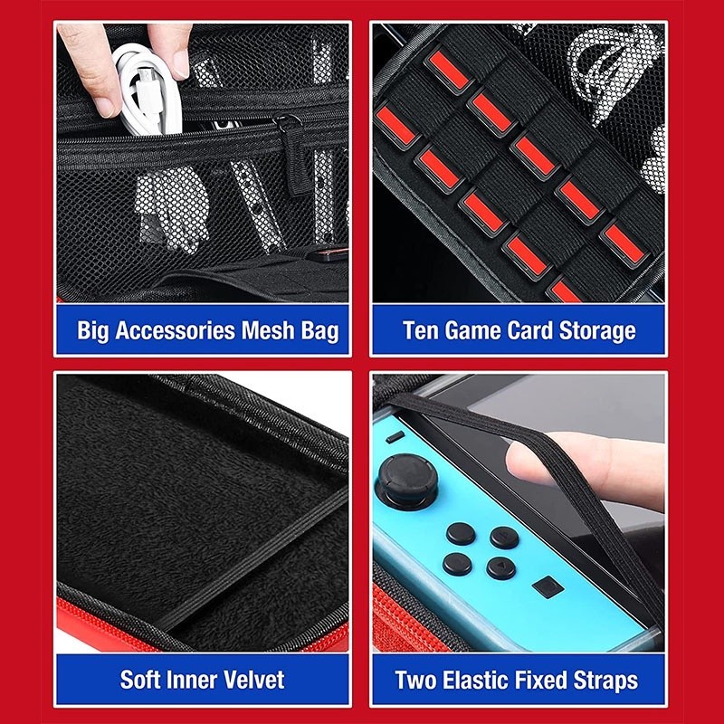 กระเป๋าใส่ธีมสวิตช์ แบบพกพา สําหรับ Nintendo Switch OLED
