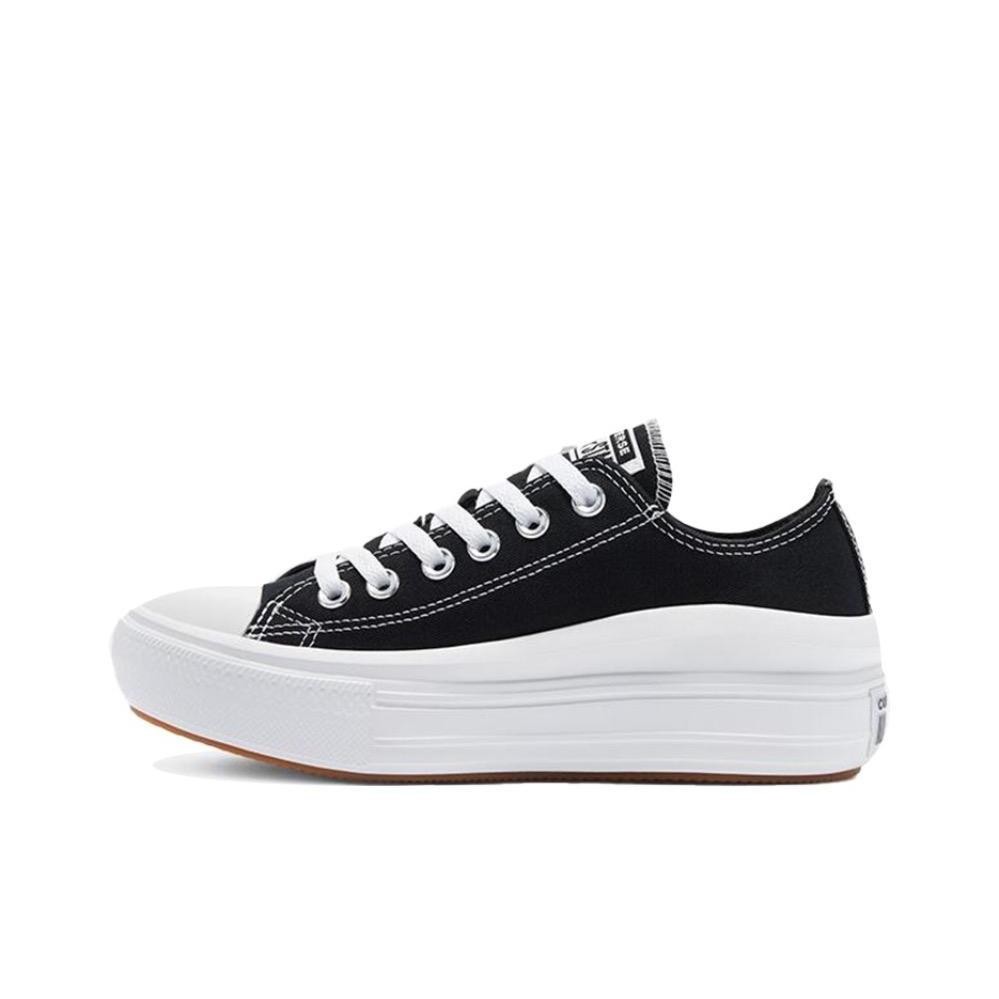 ♞,♘,♙Converse Chuck Taylor All Star Move B5 Low Top Canvas Shoes ผู้หญิง สีดำ รองเท้า free shipping