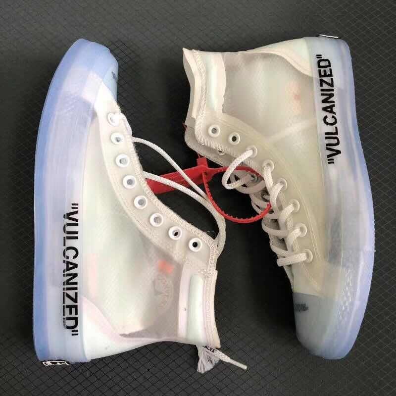 ♞Off White x Converse Chuck Taylor All-Star Sneakers  ผู้ชาย/ผู้หญิง แท้ ระบายอากาศ ส้นแบน ลำลอง รอ