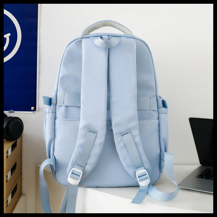 IELGY ไนลอนกระเป๋าเป้สะพายหลังกันน้ําผู้หญิงความจุขนาดใหญ่กระเป๋านักเรียน หลาย ออกแบบ ผู้ชายการจัดเก็บเป้สบายๆ - รูปที่ 7