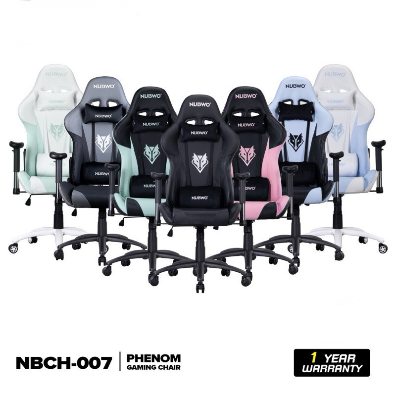 เก้าอี้ [Coinsคืน429‼️]NUBWO Gaming Chair Phenom NBCH-007 เก้าอี้เกมมิ่ง โฉมใหม่ หมอนกำมะหยี่