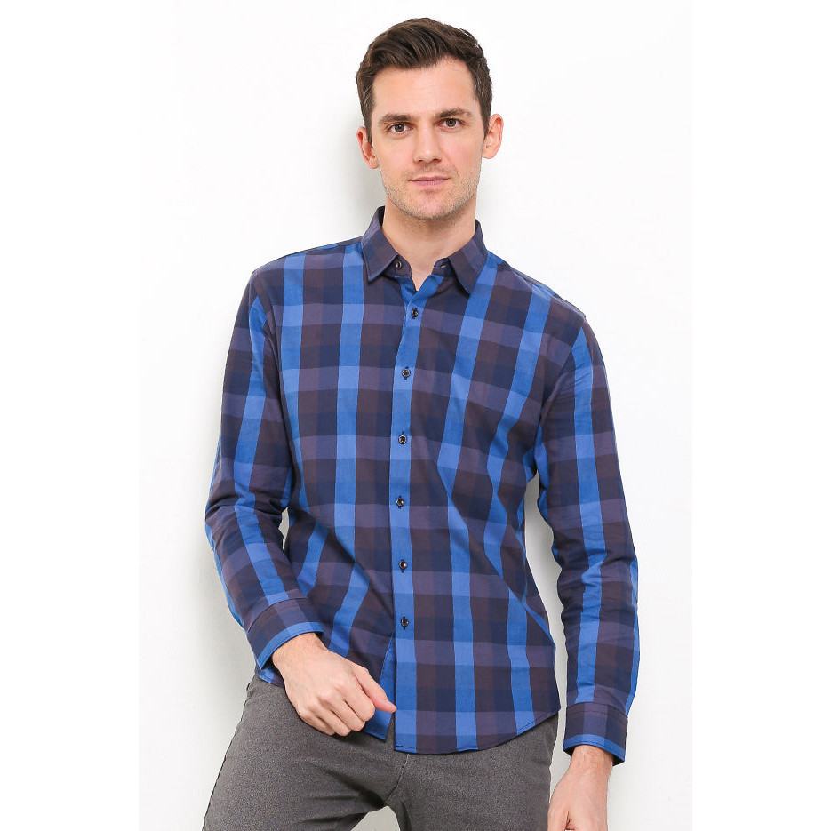 เสื้อเชิ้ตแขนยาวผู้ชาย KEMEJA Cardinal F2712J02E