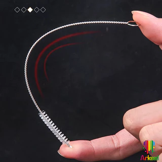 Arkeed แปรงล้างหลอดดูด จุกนม ขนไนล่อน ไม่ทำให้เป็นรอย Stainless steel straw brush