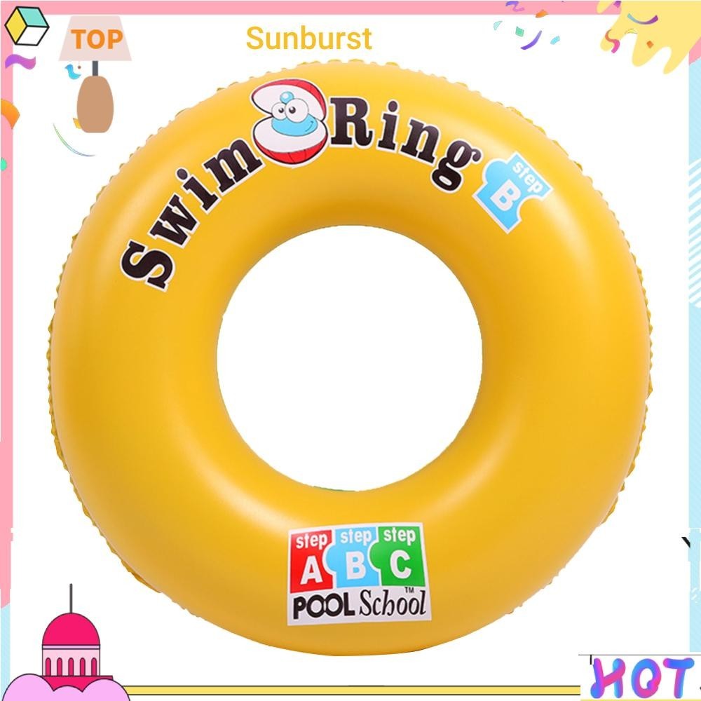 [Sunburst11.th] ห่วงยางเป่าลม ทรงกลม ลายตัวอักษร สําหรับสระว่ายน้ํา เหมาะกับเด็ก ผู้ใหญ่