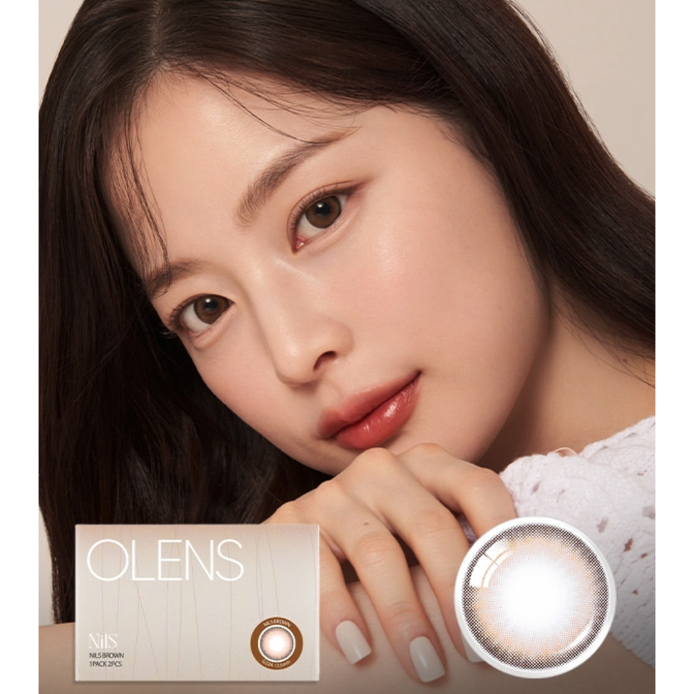 (พร้อมส่ง ) Olens รุ่น Nils สี Brown, Gray (คอนแทคเลนส์รายเดือน), คอนแทคเลนส์เกาหลี