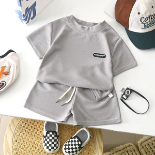 ใหม่💥💥เสื้อผ้าเด็ก สไตล์เกาหลี ผ้าวาฟเฟิล ใส่ได้ทั้งเด็กชายและเด็กหญิง แฟชั่นฤดูร้อน💥💥