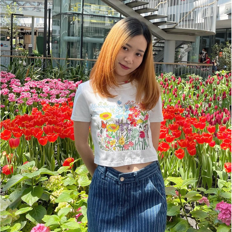 （จัดส่งตลอด 24 ชั่วโมง）Angle Official Baby Tee🐰🍮🐈