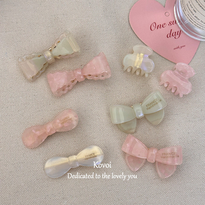 Kovoi กิ๊บติดผมหน้าผาก ประดับโบว์ ระดับไฮเอนด์ สําหรับผู้หญิง