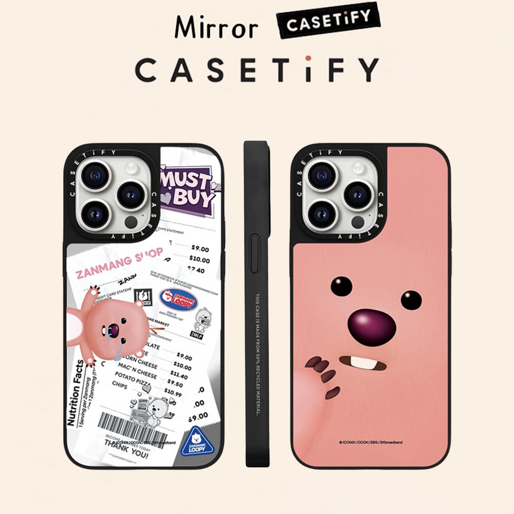 Casetify เคสโทรศัพท์มือถือแบบแข็ง ผิวด้าน กันกระแทก พร้อมกระจก สําหรับ IPhone 15 Pro Max 15 Pro 15 14 Pro Max 13 12 11 Pro Max