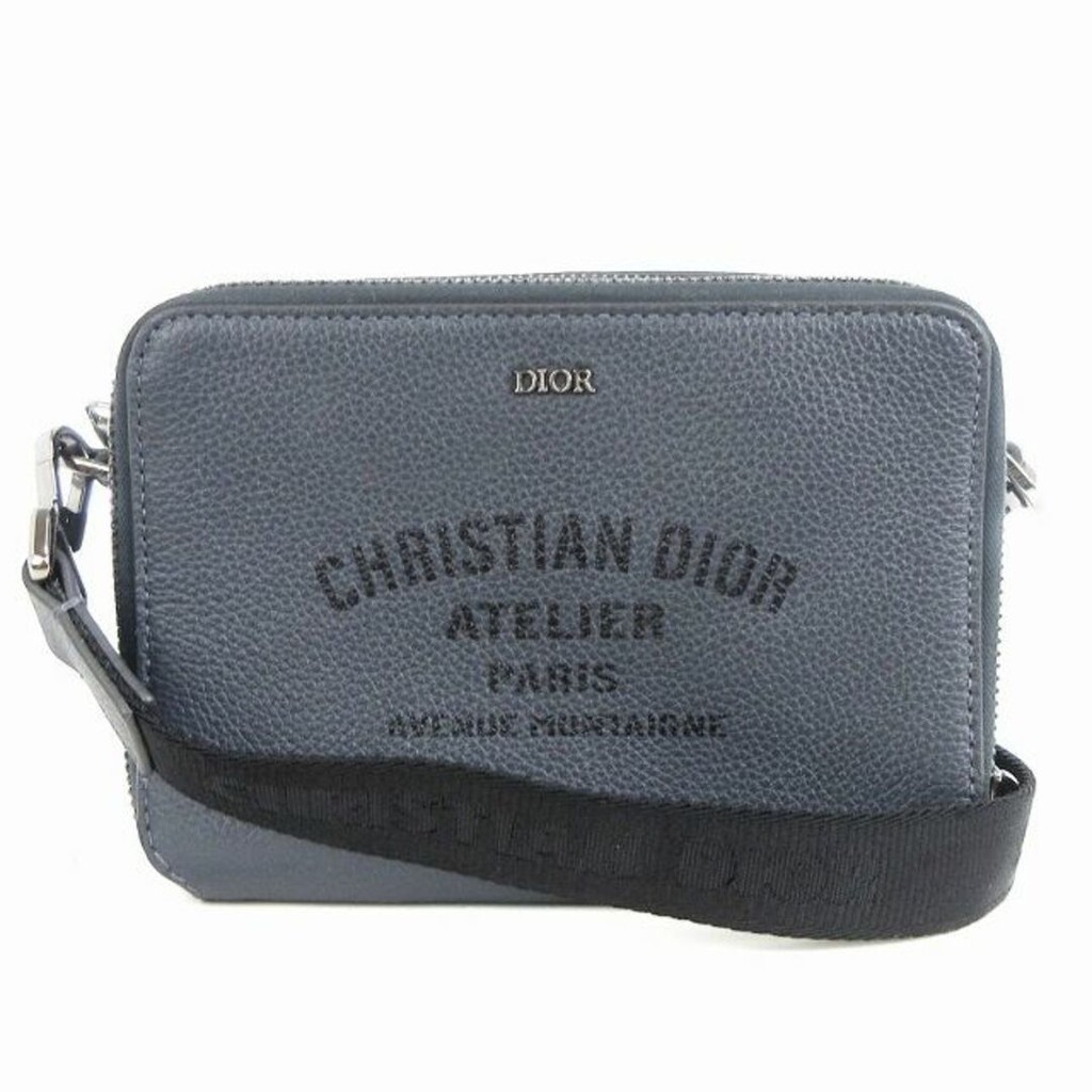 Dior Dior กระเป๋าสะพายไหล่ หนัง สีเทา มือสอง
