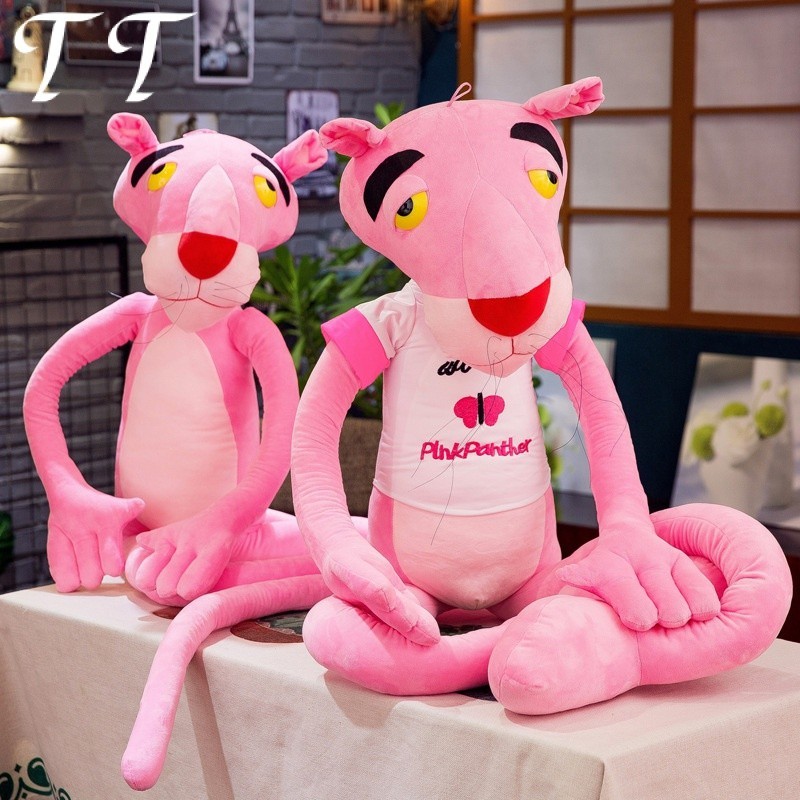 TT160cm Pink Panther ตุ๊กตาของเล่นตุ๊กตาขายาวสีชมพู Naughty Panther ตุ๊กตาของขวัญวันเกิด