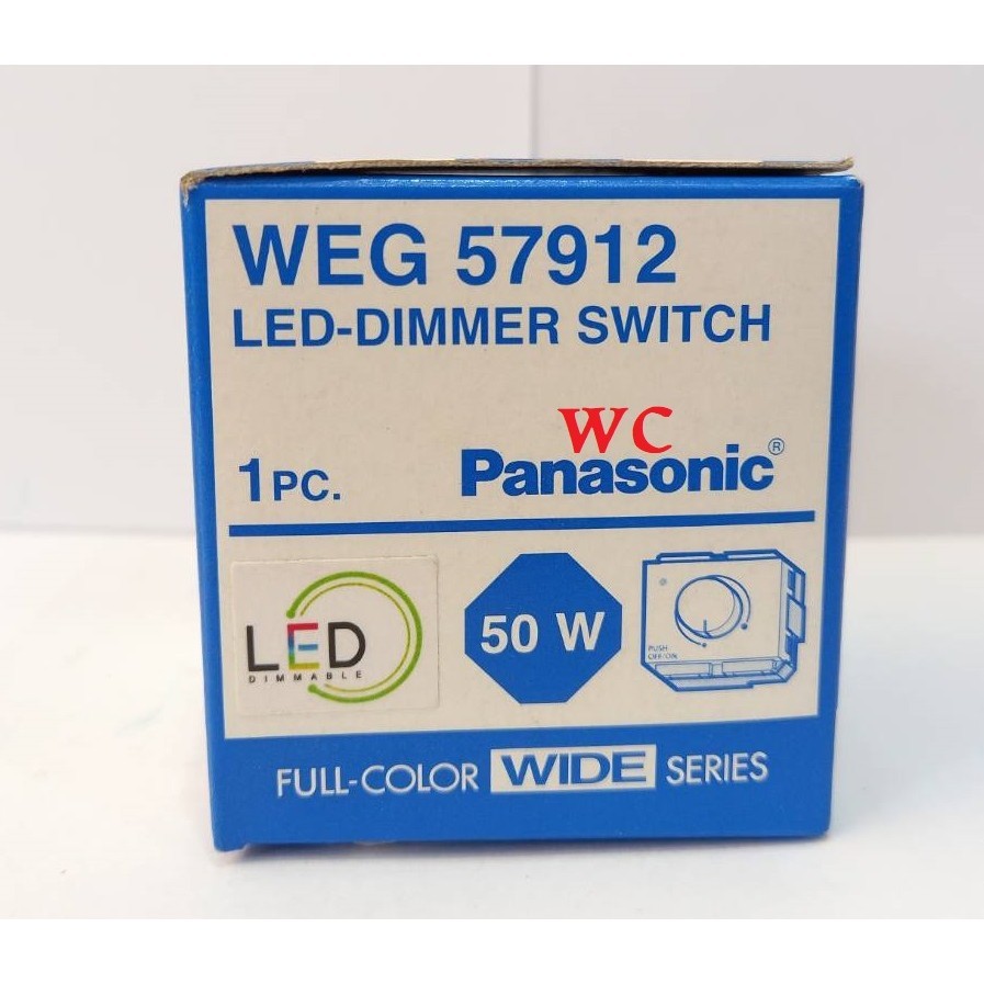 ดรีมเมอร์ Panasonic สวิทซ์หรี่ไฟ พานาโซนิค Dimmer Switch 500วัตต์ WEG57816 Full-Color Wide Series
