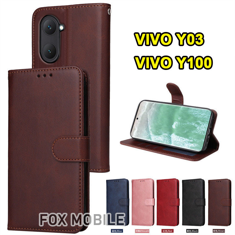 รุ่นใหม่ VIVO Y18 Y03 Y100 V30 PRO Y27S เคสฝาพับ ตั้งได้ ล็อคได้ สำหรับ วีโว่ เคสกันกระแทก ใส่บัตรได้ พร้อมส่งในไทย Boss