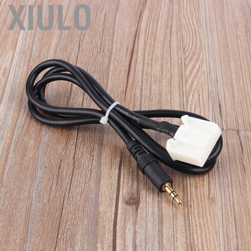 Xiulo 3.5 มม.AUX วิทยุเสียง MP3 เครื่องเล่นหูฟังโทรศัพท์อะแดปเตอร์สำหรับ Toyota ประมาณ 90 ซม.อินเทอร์เฟซ