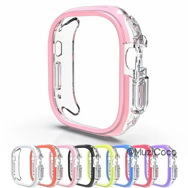 เคส PC TPU ป้องกันหน้าจอ สําหรับ Apple watch Ultra Case 49 มม. 45 มม. 41 มม. iWatch series 9 8 7 6 5