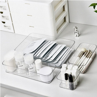 มินิมอล✔️ ถาดเก็บของ กล่องเก็บของ แบบใส จัดระเบียบโต๊ะทํางาน