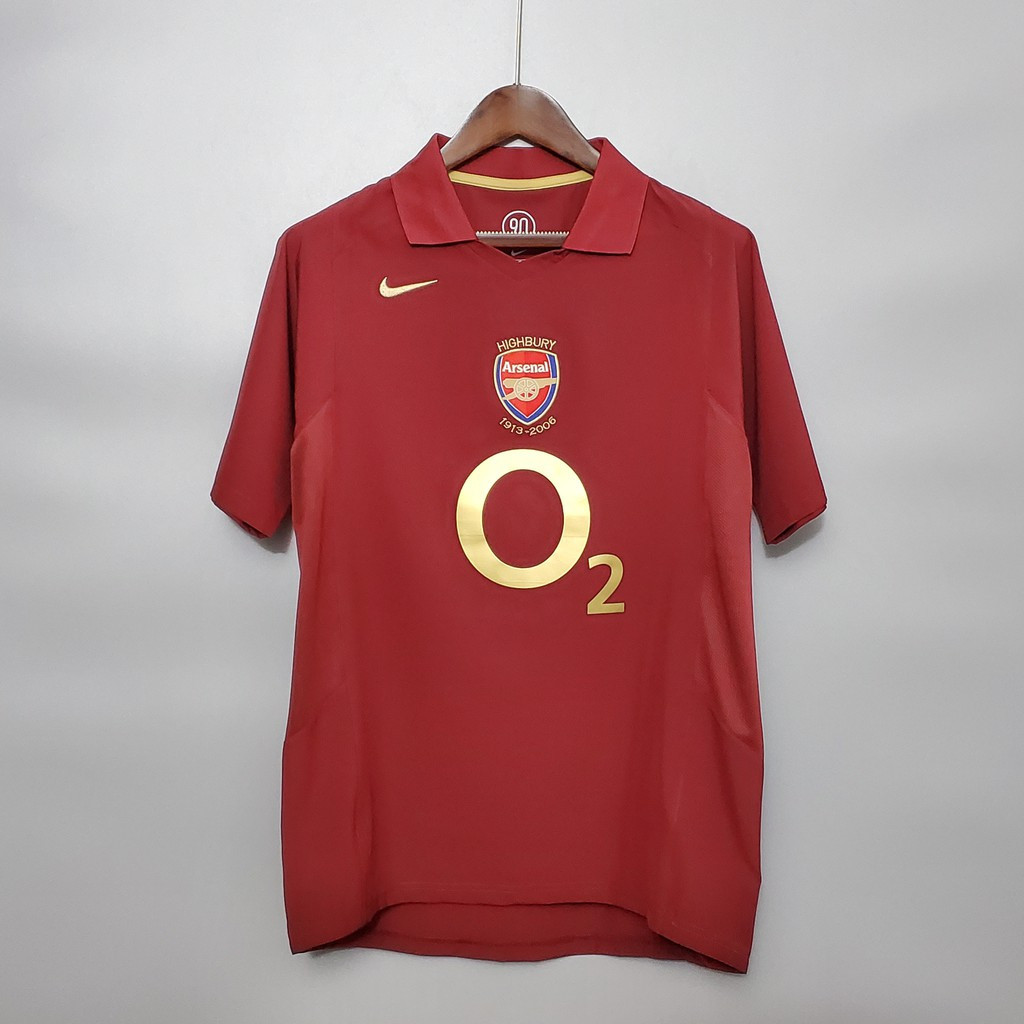 05-06 Arsenal Home Away Retro เสื้อฟุตบอลฟุตบอล 2005-2006 Arsenal Home Vintage เสื้อแขนสั้น S-XXL ผู