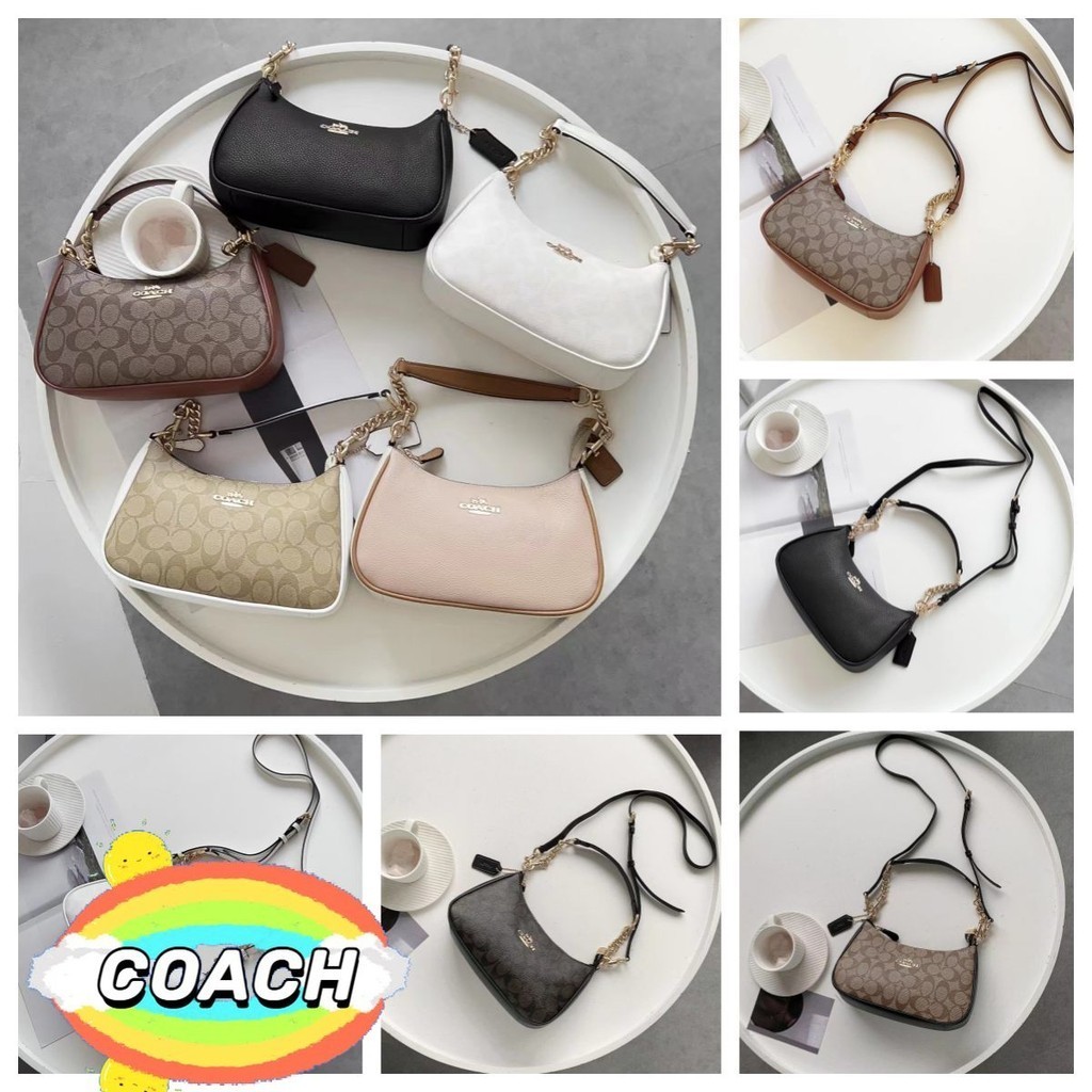 coach แท้ กระเป๋าสะพาย CA548 CA209 CA173 Kleo Hobo กระเป๋าถือสุภาพสตรีขนาดเล็ก กระเป๋าพระจันทร์