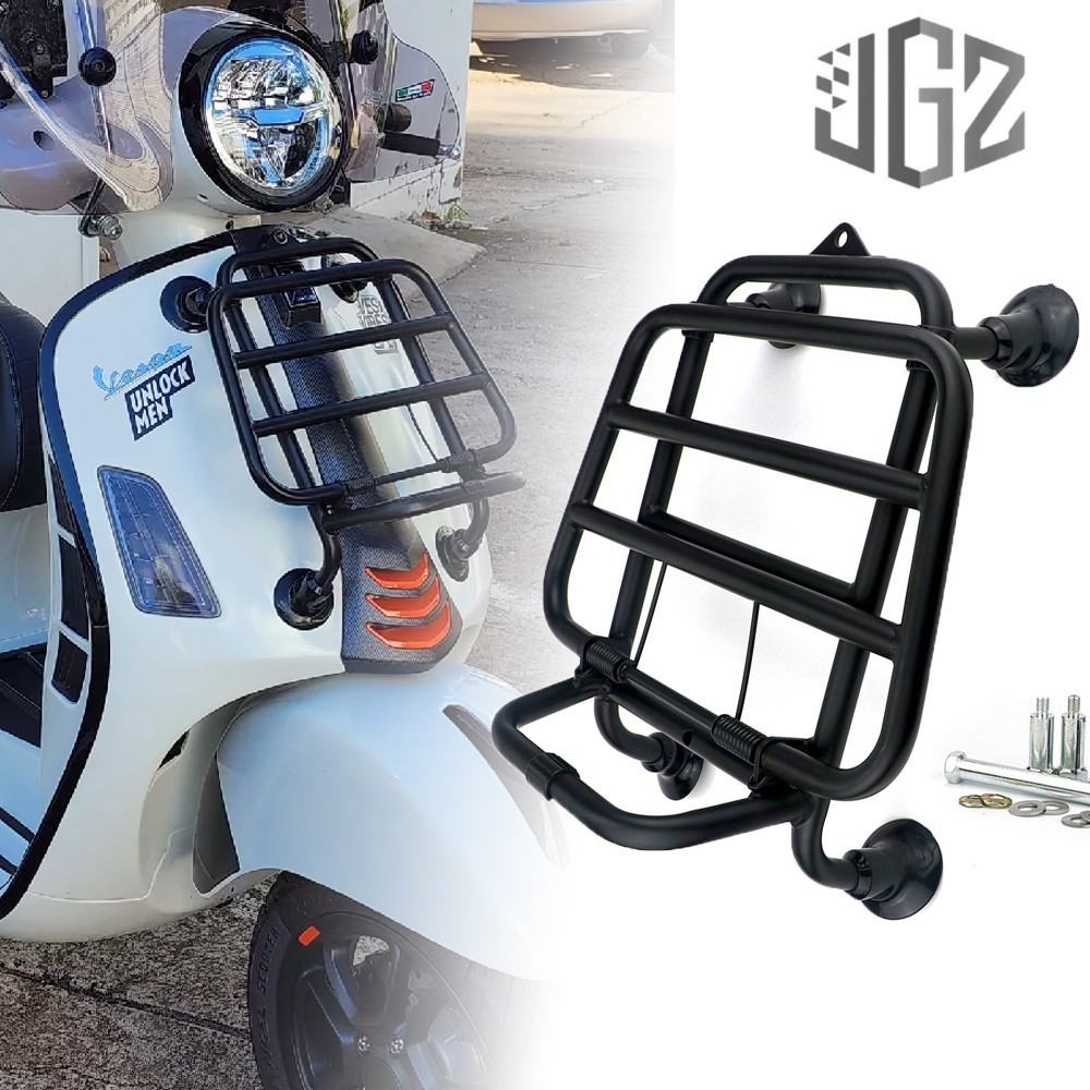 Gts กรอบยึดกระเป๋าเดินทาง ด้านหน้ารถจักรยานยนต์ สําหรับ Vespa GTS 250 300 GTV 300 2019 2020 2021 2022 2023 2024 2025