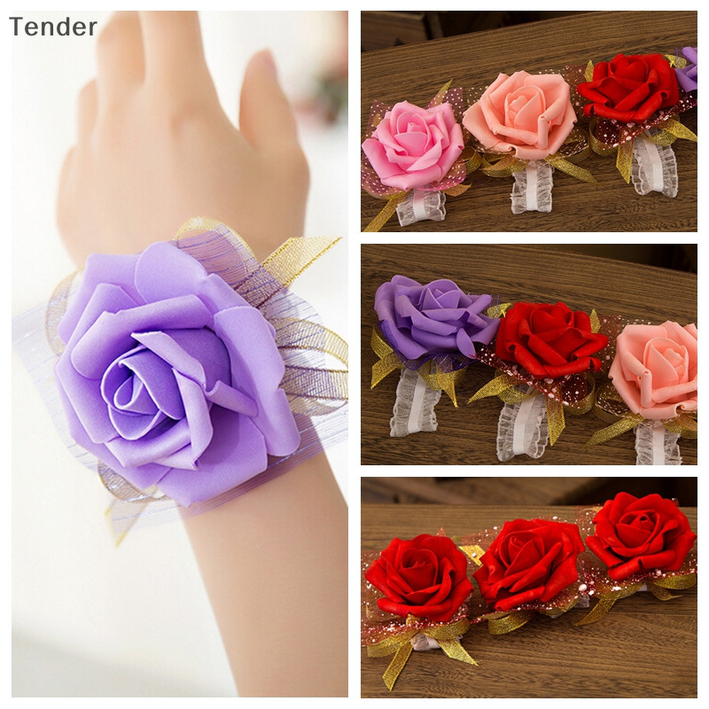 [Preferred] ใหม่ สร้อยข้อมือริบบิ้น ผ้าไหม ลายดอกกุหลาบ สําหรับเพื่อนเจ้าสาว งานแต่งงาน [ขาย]