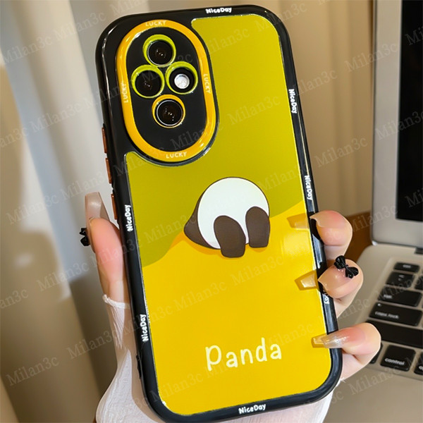 เคส Honor 200 เคส Honor 200 Pro ฝาหลังแบบแพนด้าน่ารัก เลนส์ป้องกันเต็มรูปแบบ กรอบแข็ง กันกระแทก เคสโ