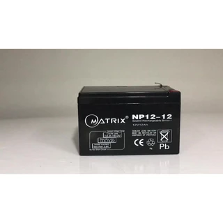 MATRIX แบตเตอรี่แห้ง 12AH/12V UPS แบตสำรอง แบตยูพีเอส แบตเตอรี่ 12V UPS
