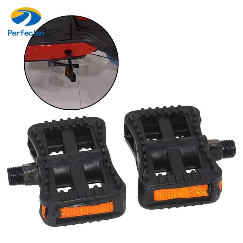 สมบูรณ์แบบ ชุดคันเหยียบไฟฟ้า กันลื่น กว้าง แบน น้ําหนักเบา พร้อมตัวสะท้อนแสง บันไดจักรยานไฟฟ้า อุปกรณ์เสริม สากล