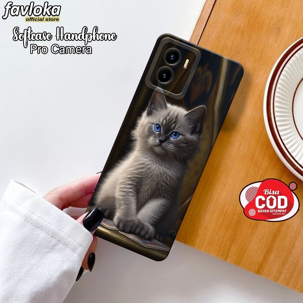 Softcase Hp VIVO Y15S/Y01/Y01A เคส VIVO Y15S/Y01/Y01A แฟชั่นล่าสุดกรณีแมวน่ารักปลอก VIVO Y15S/Y01/Y0