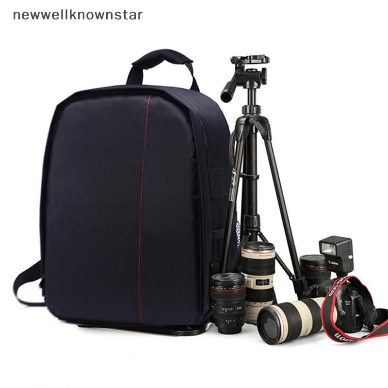 Newwellknownstar กันน้ํา DSLR SLR กล้องนุ่มกระเป๋ากระเป๋าเป้สะพายหลัง Rucksack สําหรับ Canon Nikon Sony CCB