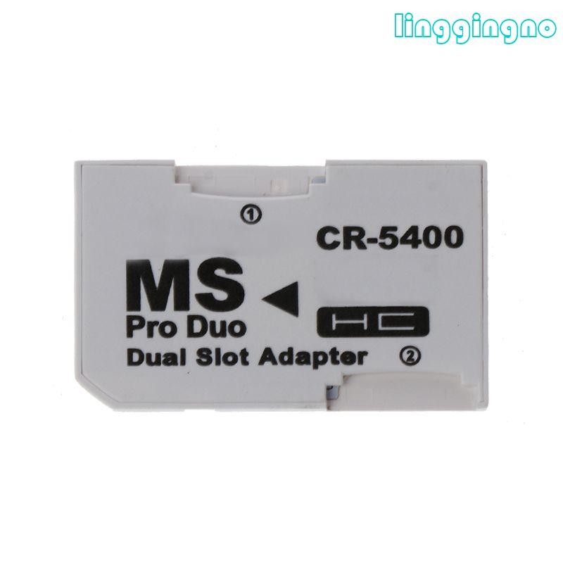 Rr TF to Memory Stick MS สําหรับ Duo สําหรับ 1000 2000 3000 การ์ด Dual 2 Slot อะแดปเตอร์แปลง CR-5400