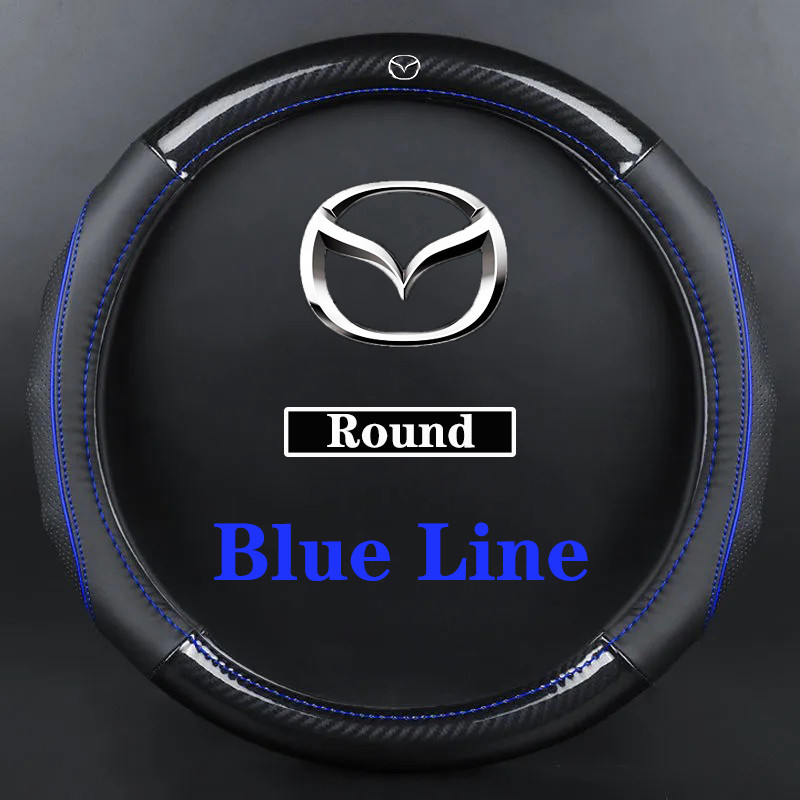 สําหรับ Mazda คาร์บอน Fibre หนังพวงมาลัยรถสําหรับ CX5 CX7 CX3 CX9 RX MX CX30 Mazda 2 Mazda 3 AXELA M