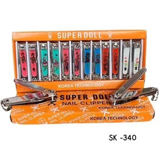 (ยกกล่อง 12 อัน) กรรไกรตัดเล็บ Super doll กล่องส้ม
