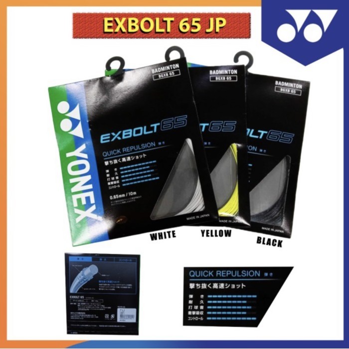 สายแบดมินตัน YONEX EXBOLT 65 JP JAPAN ORIGINAL - 65 jp สีขาว