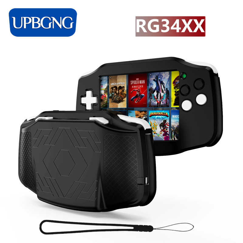 ซิลิโคนป้องกันกรณีสําหรับ Anbernic RG34XX RG 34XX Ultra Thin Light Silione สําหรับ RG34XX ฝาครอบกระจ