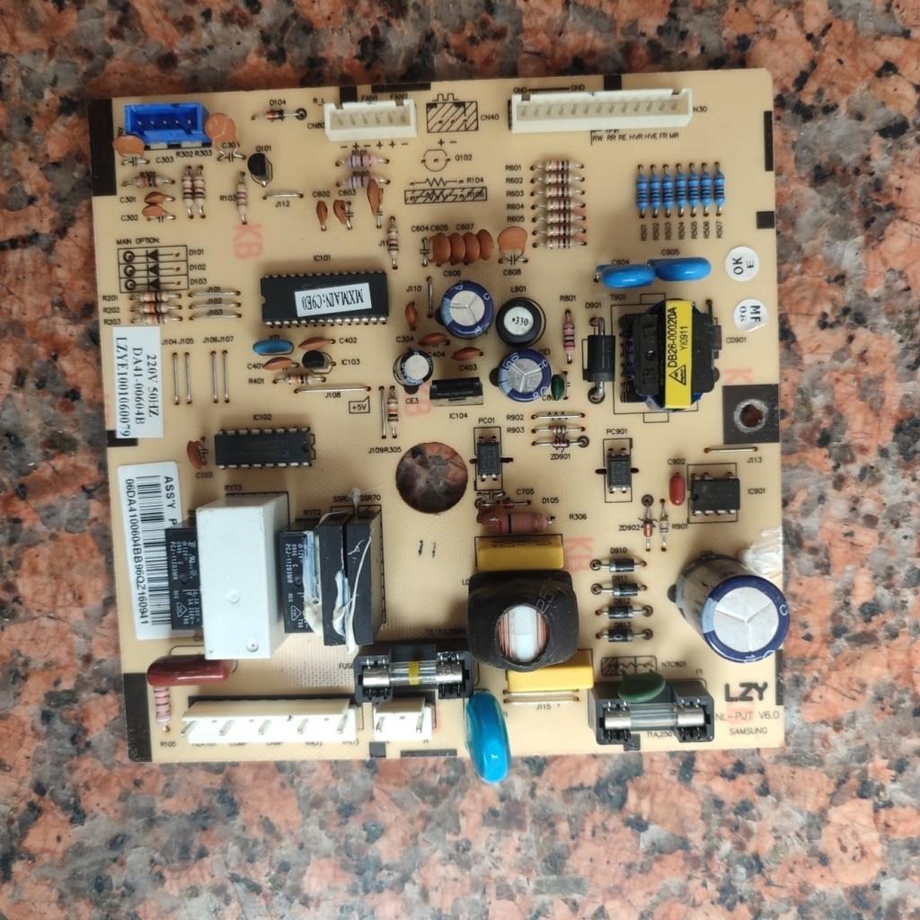 บอร์ดคอมพิวเตอร์ตู้เย็น Samsung DA41-00604B ชิ้นส่วนเมนบอร์ด บอร์ดควบคุม