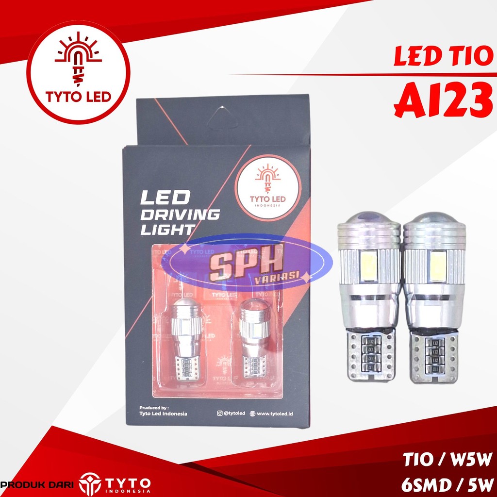 2 ชิ้นไฟเลี้ยวรถจักรยานยนต์ T10 W5W 6SMD 5Watt Dc Tyto Led A123