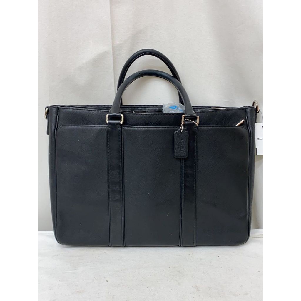 COACH F71252 LEXINGTON SAFIANO METROPOLITAN BRIEFCASE BAG BLK BUSINESS Direct from Japan Secondhand