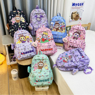 กระเป๋าเป้ Labubu ลาบูบู้ กระเป๋าสะพายหลัง กระเป๋านักเรียน อ…