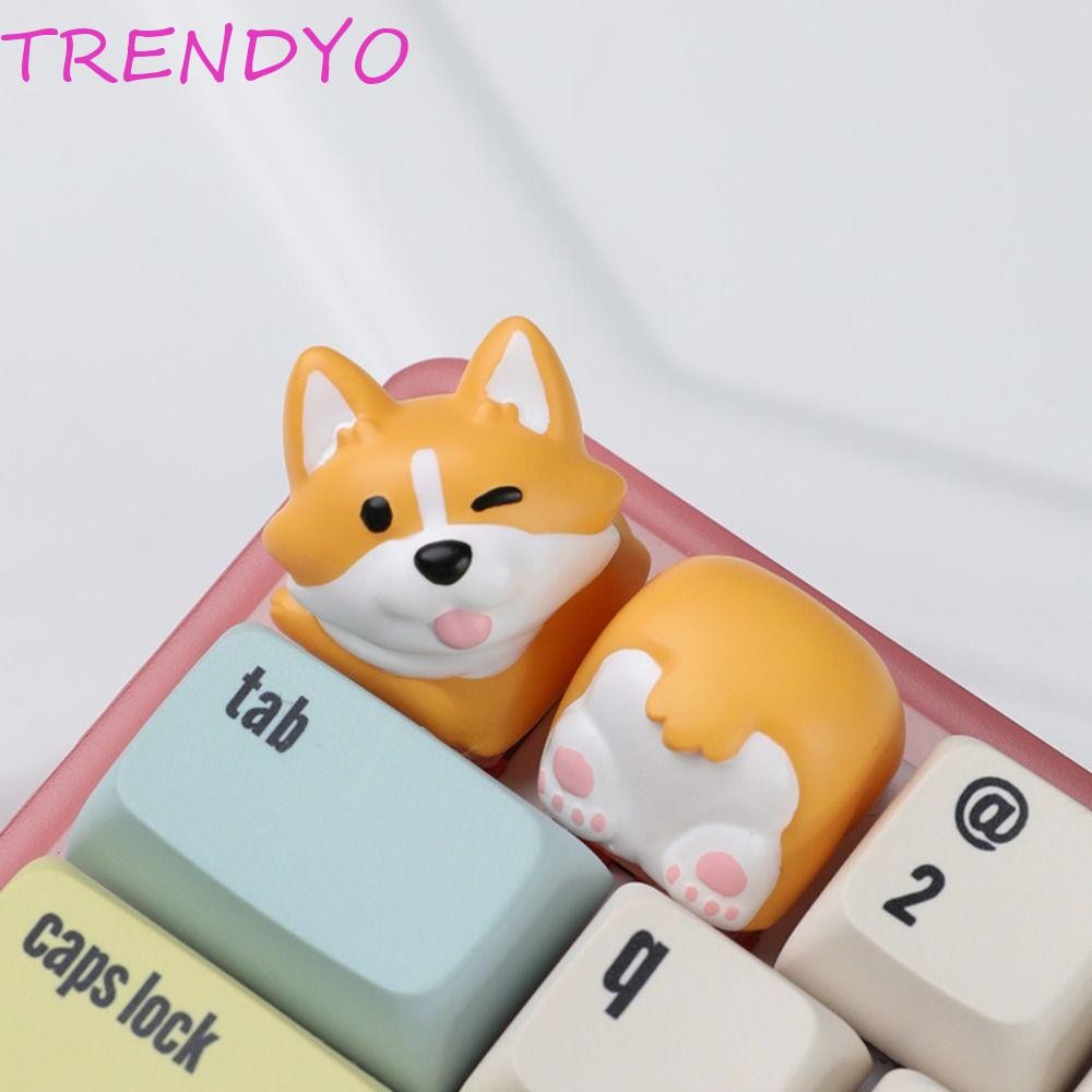 Trendyo Crogi Butt Keyboard Cap, Little Key 3D การ์ตูน Corgi Keycaps, แป้นพิมพ์การปรับเปลี่ยน Universal ตกแต่งน่ารักคีย์บอร์ด Keycap Cherry MX