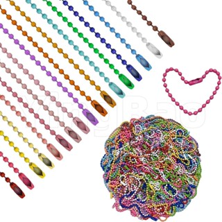 100ชิ้นลูกปัดบอลโซ่,2.4มิลลิเมตรสแตนเลสแท็กสุนัขสร้อยคอโซ่ลู…