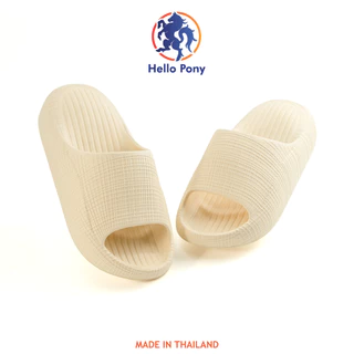 Hello Pony รองเท้าเเตะ รองเท้สแตะ ลายตาราง แฟชั่น Unisex ใส่สบาย EVA กันน้ำ กันลื่น MHM4013