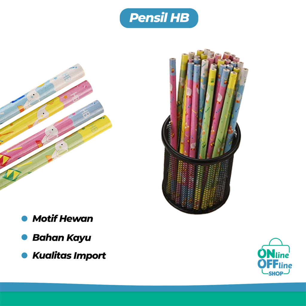 ดินสอ HB คุณภาพนําเข้าพร้อมตัวละครสัตว์ OOS 741