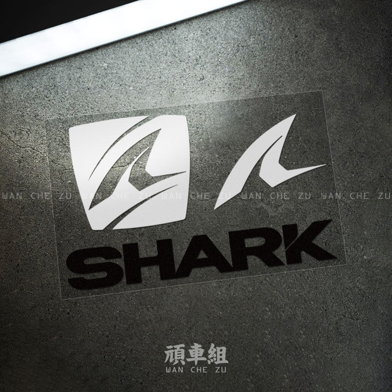 Shark Letter Sticker Motorcycle Helmet Decoration Sticker Shell Waterproof Sticker