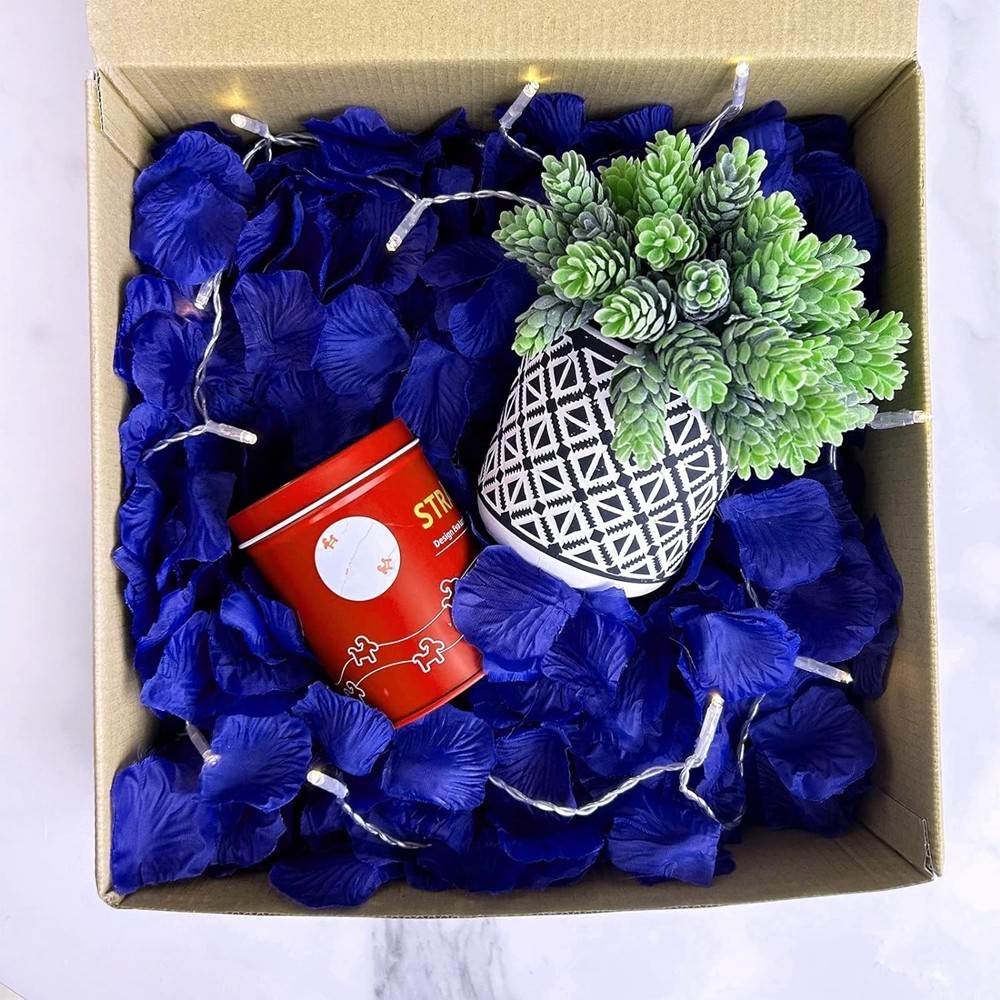 กลีบดอกกุหลาบประดิษฐ์ ผ้าไหม สีแดง โรแมนติก สําหรับตกแต่งงานแต่งงาน ปาร์ตี้ วันวาเลนไทน์ 100 ชิ้น - รูปที่ 7