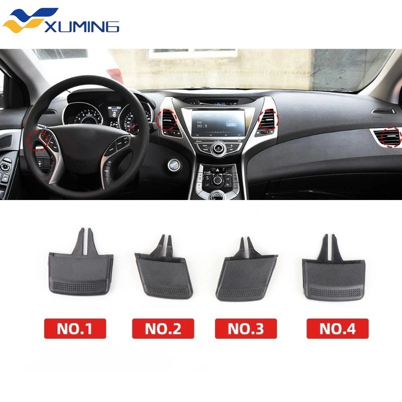 Xm-สําหรับปรับซ้ายและขวาเป่าอากาศตรงกลางของ Air Outlet Paddle Slide สําหรับเครื่องปรับอากาศ Hyundai Elantra