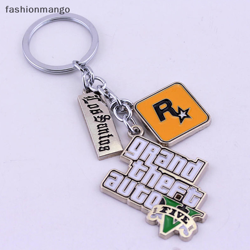 [fashionmango] พวงกุญแจ จี้รูปดาว GTA5 GTA V Grand Theft Auto R เครื่องประดับแฟชั่น สําหรับผู้ชาย พร้อมส่ง