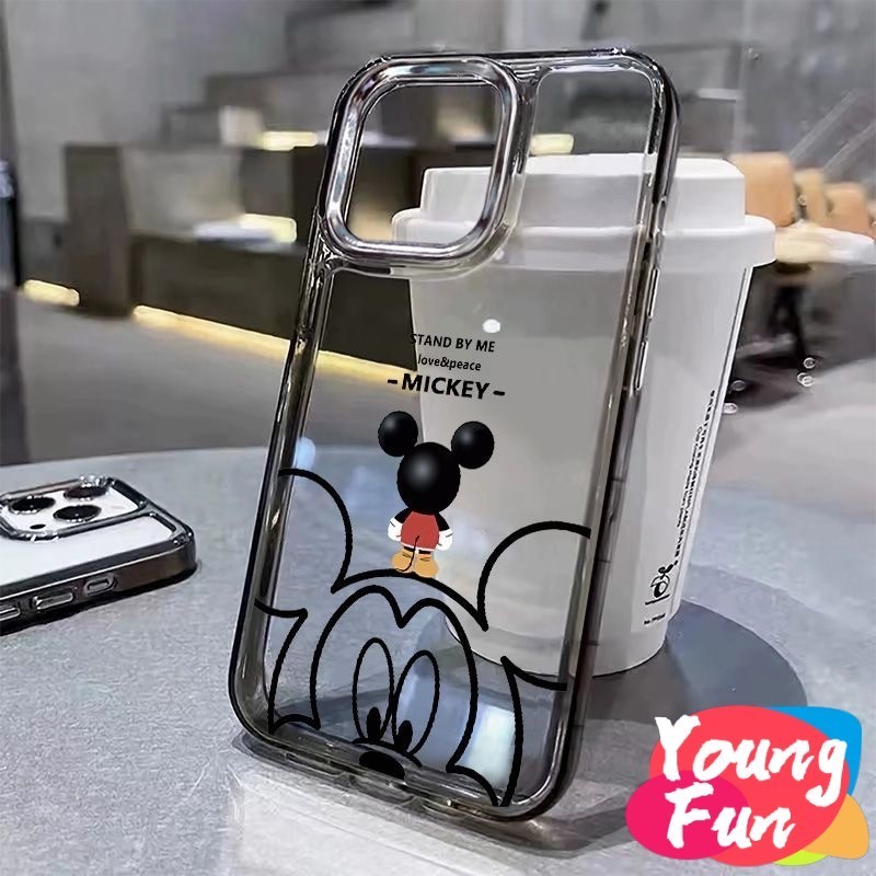 สําหรับ Samsung Mickey Mouse ดีไซน์น่าดู มีถุงลม A12 A03S A11 A03 A23 A14 A13 A04E A04S A53 A73 A33 A52 A51 A71 A72 A22 A32 A02เคสโทรศัพท์มือถือแบบนิ่ม TPU ใส